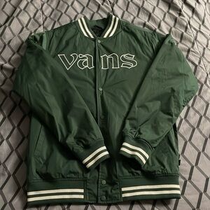 Green SMALL varsity jacket from Vans